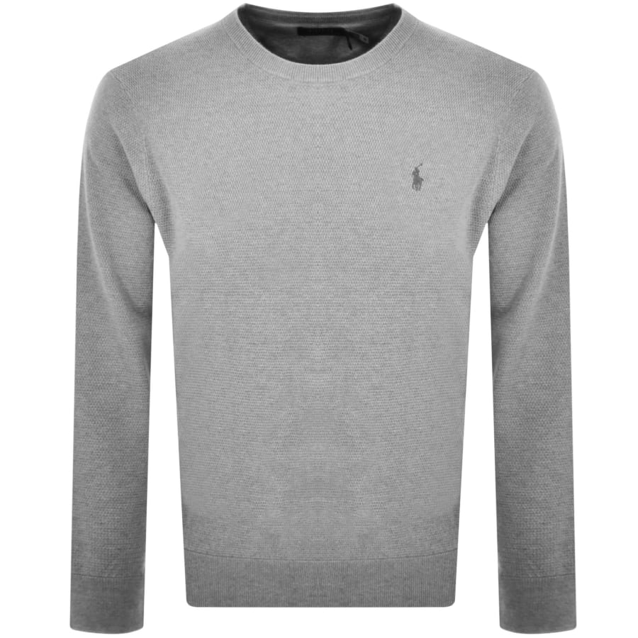 Ralph Lauren Crew Neck Knit Jumper Grey Mainline Menswear Denmark